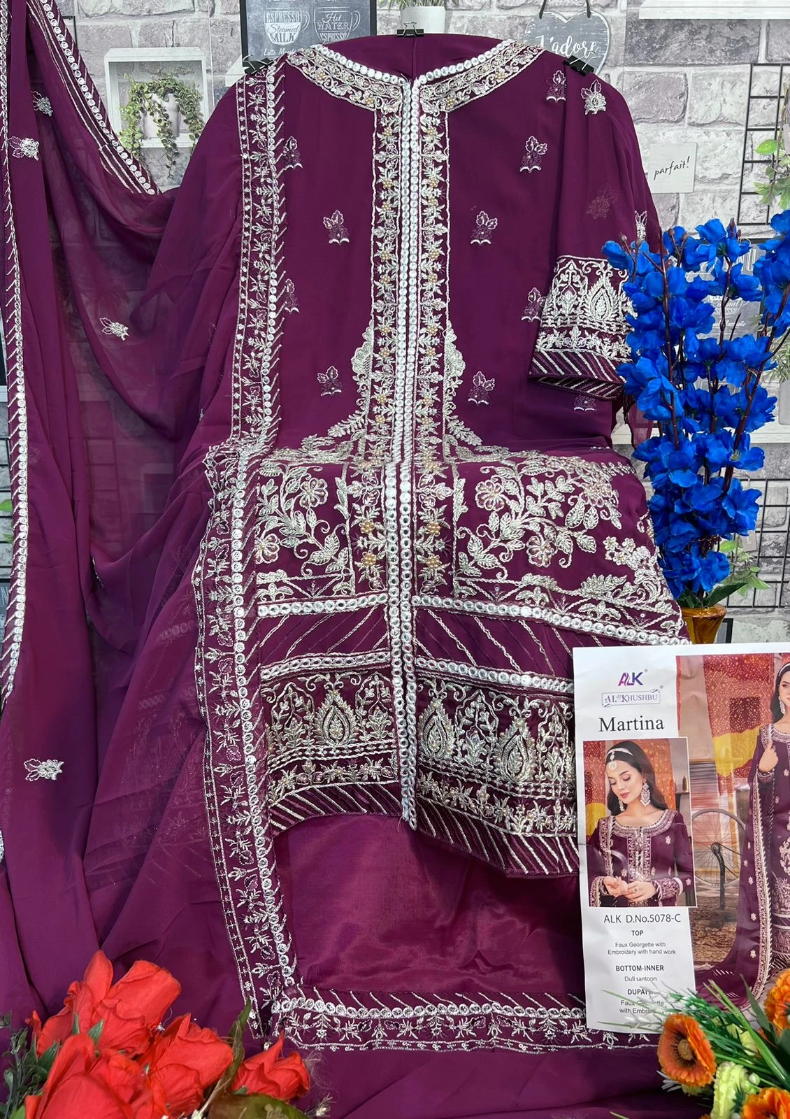 Al_Khushbu Martina Georgette Wholesale Pakistani Salwar Suit Catalog — Wholesale Salwar Suits, MPA wholesale from Surat - Gallery Image 7